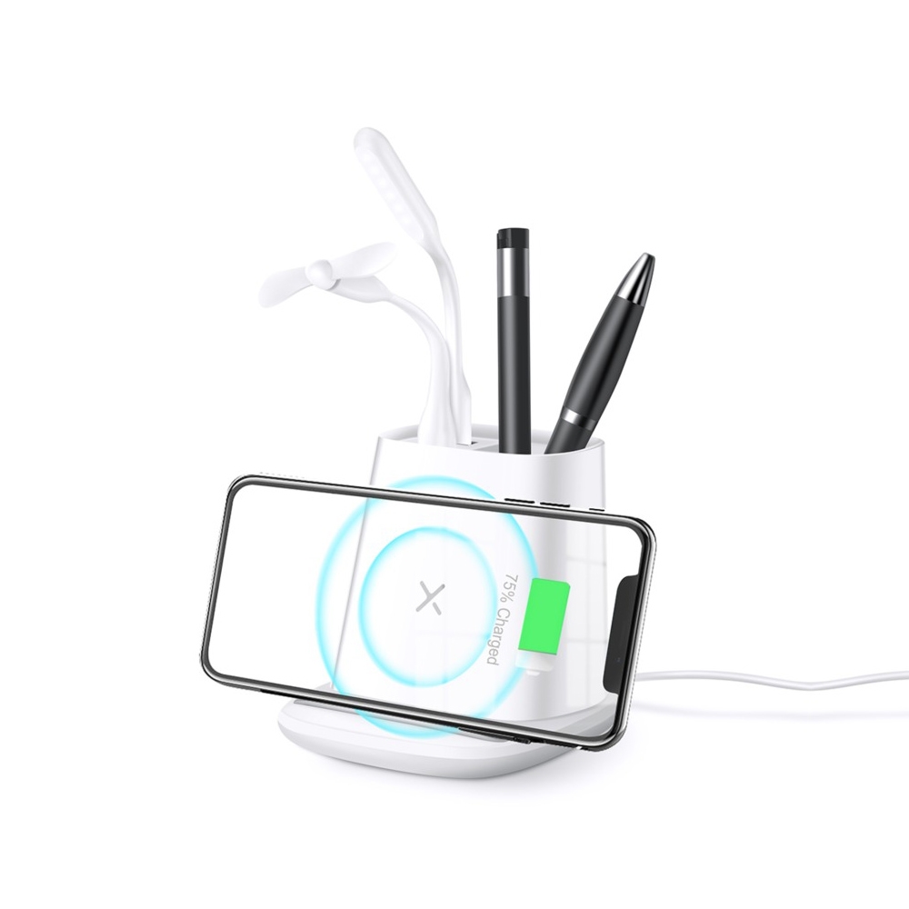 Wireless Chargers with Pen holders, Lights and Fans